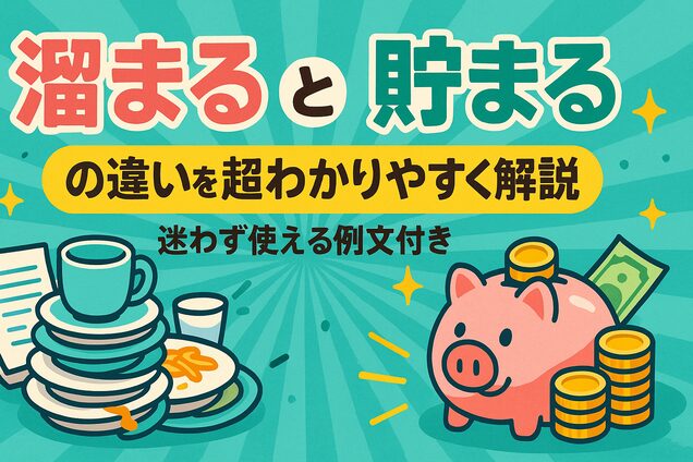 溜まると貯まるの違い