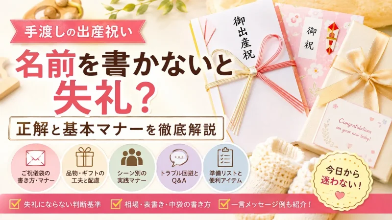 出産祝いを手渡しで名前を書かない